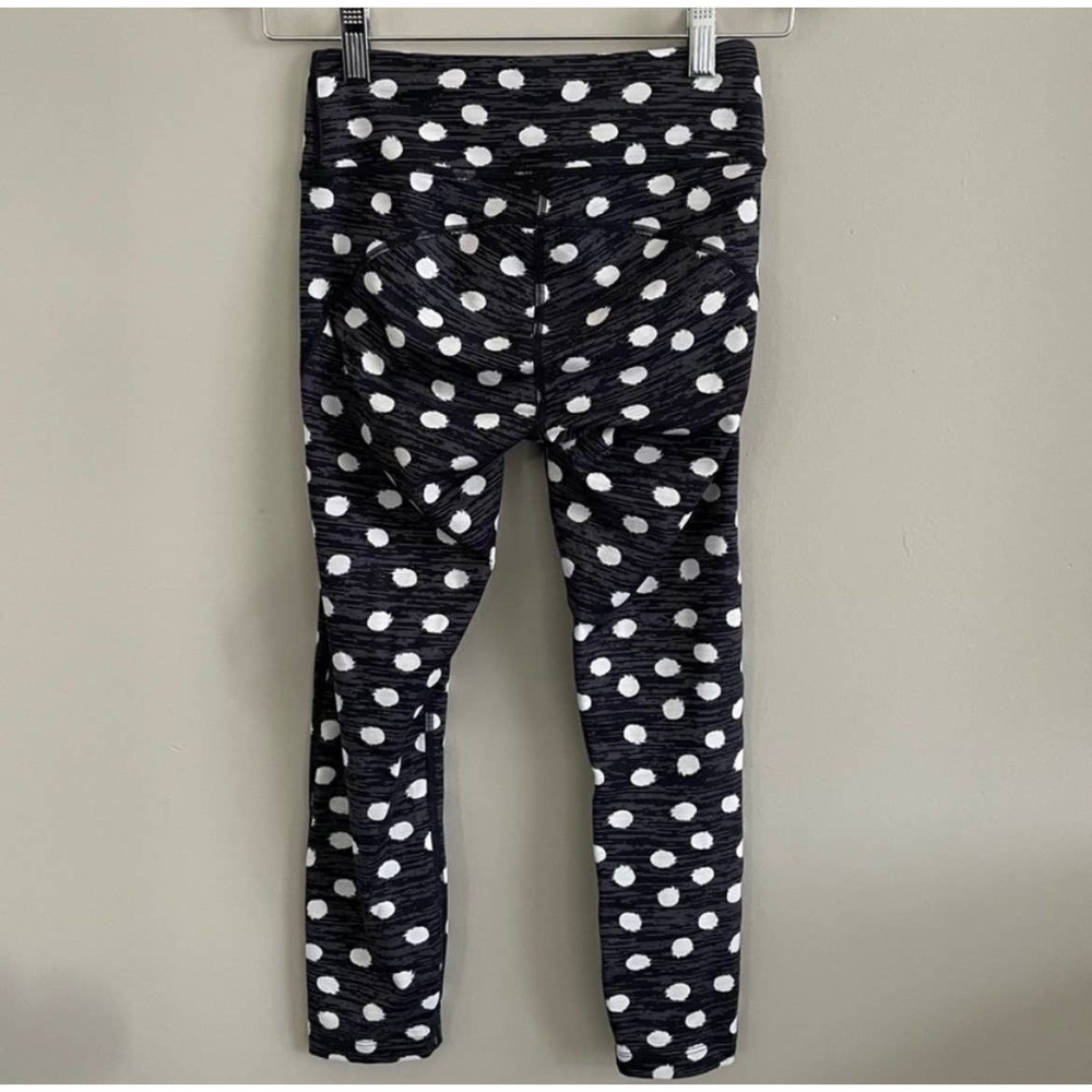 Outdoor Voices Black White Polka Dot Techsweat Flex Leggings - Picture 4 of 7